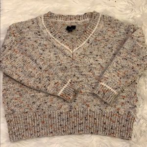 Multicolor speckled knit sweater